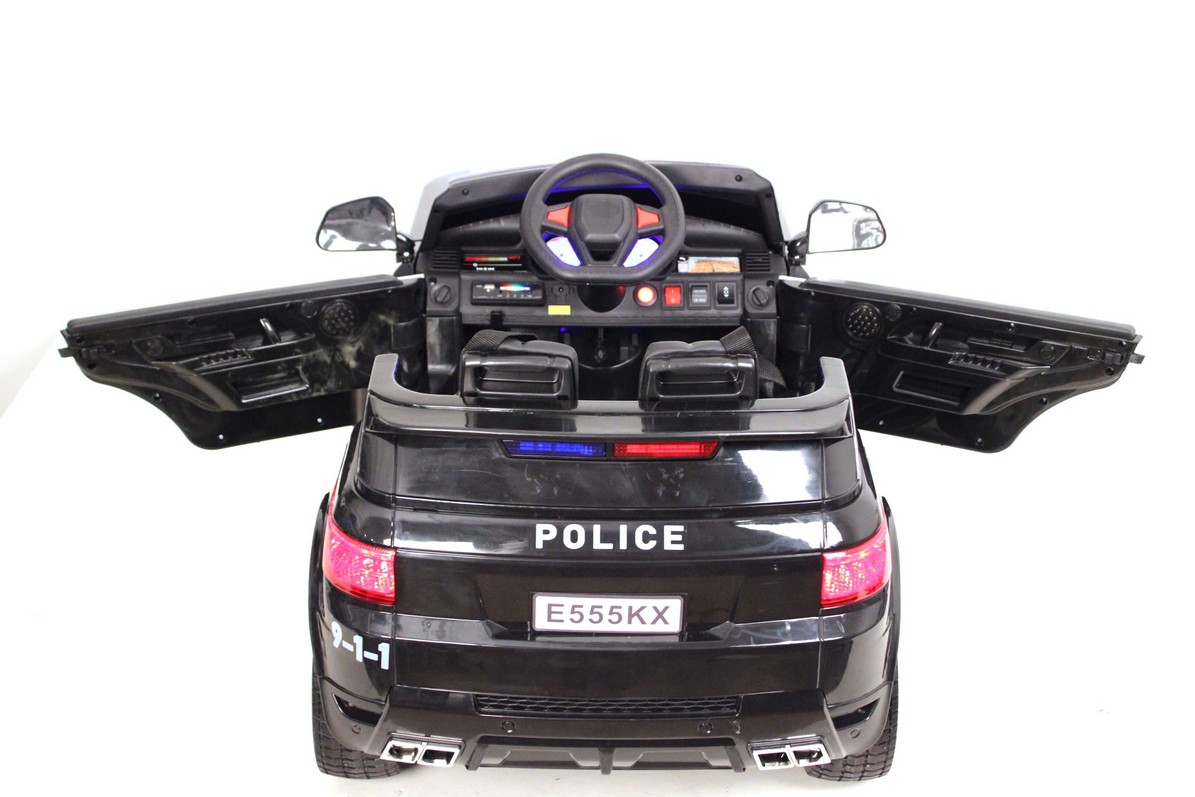 Электромобиль Полиция Range Rover Police с пультом (Черный) E555KX