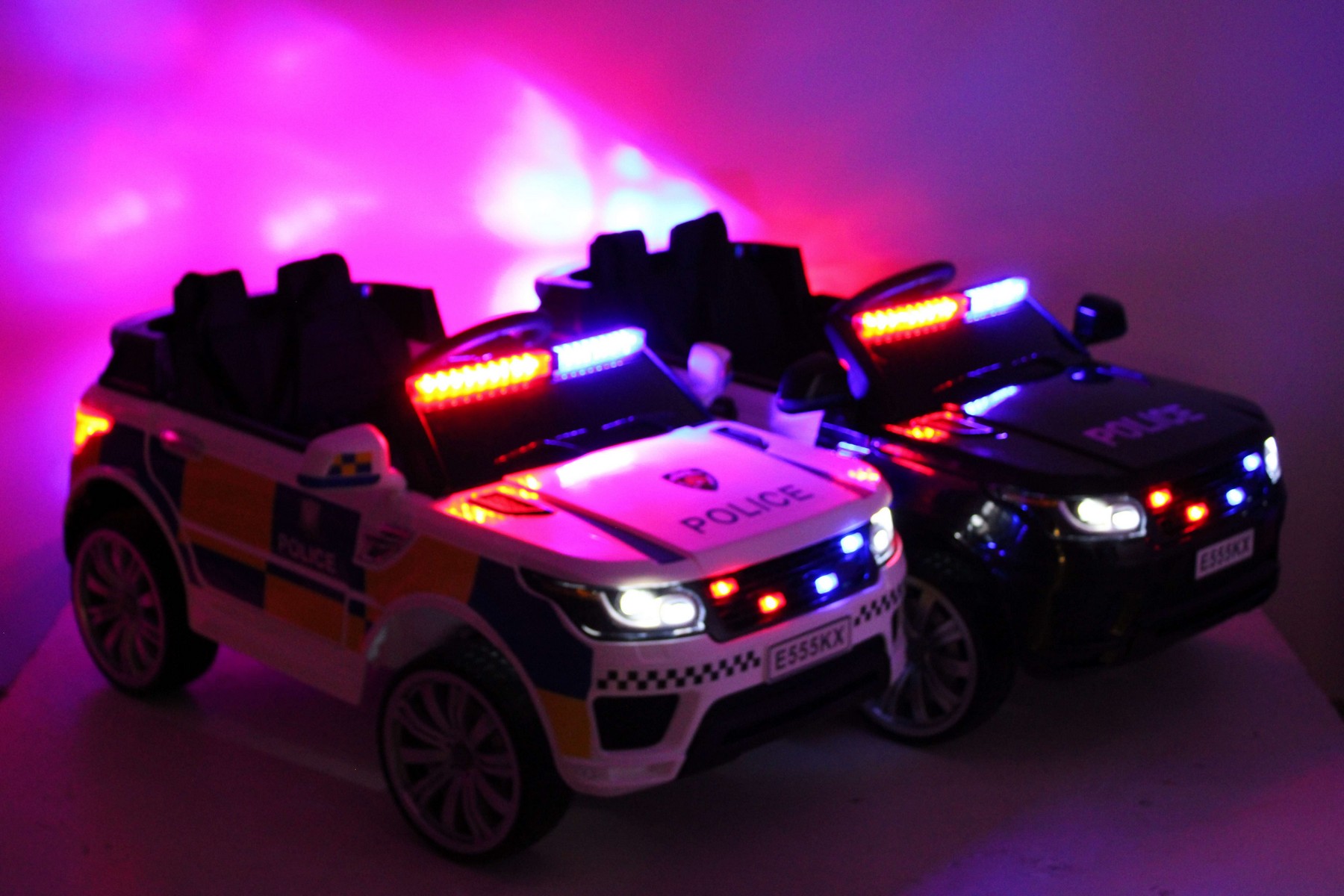 Электромобиль Полиция Range Rover Police с пультом (Черный) E555KX