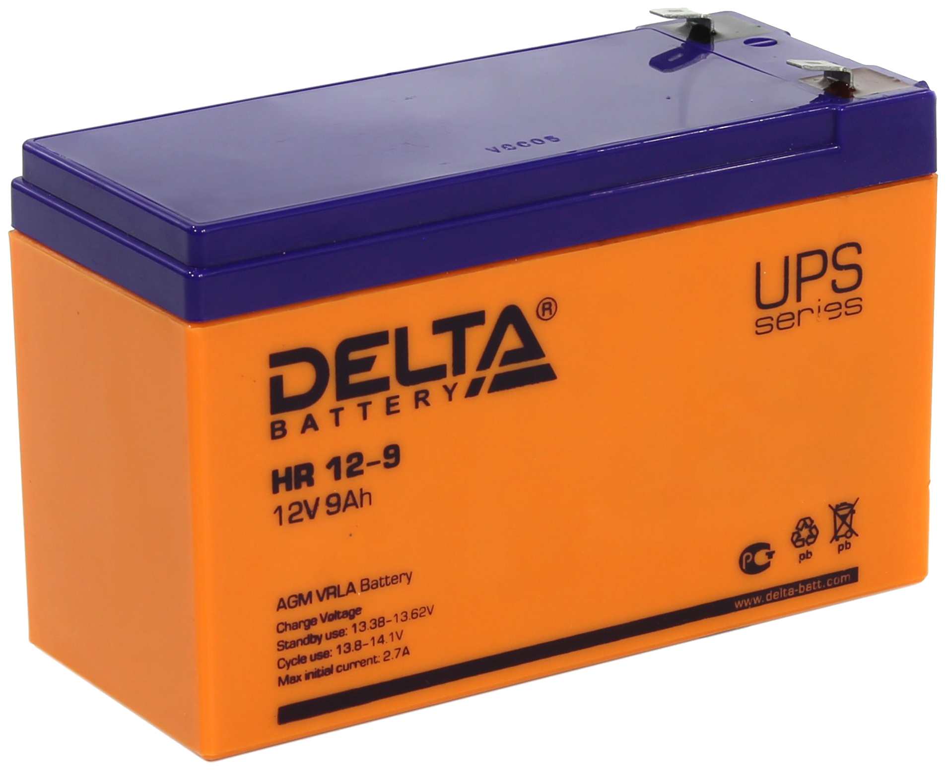 Аккумулятор повышенной емкости Delta HR 12v9ah