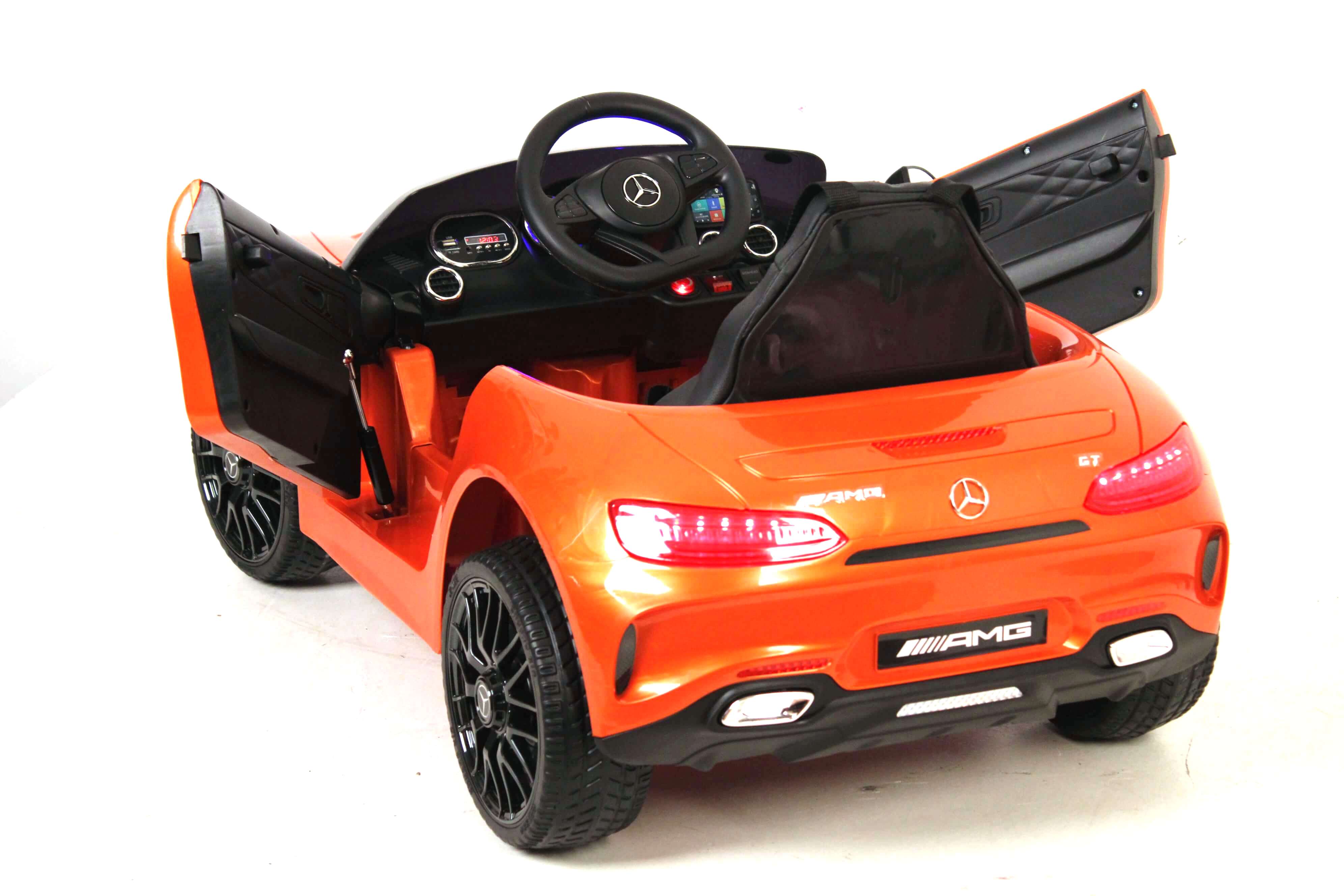 Электромобиль MERCEDES-BENZ AMG GT (Лицензионный) с пультом (Оранжевый) o008oo
