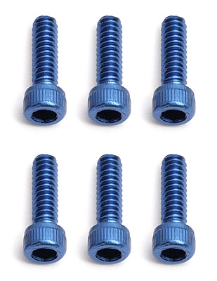 Винт FT 4-40 X 3/8 blue aluminum (6шт) AS6860