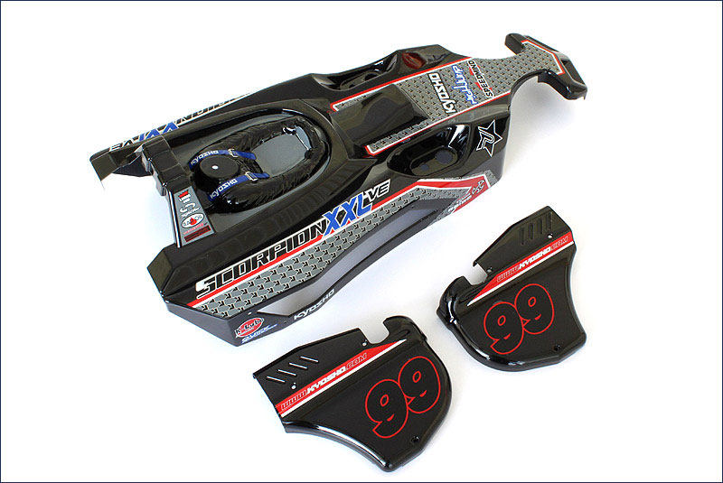 KYOSHO запчасти Completed Body Set (T2/Black) SXB002